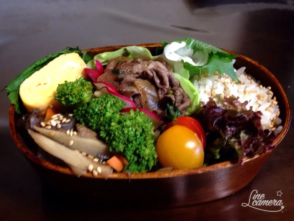 今日の私のお弁当🎵ダイエットだよ
こんにゃくいっぱいのきんぴらと玉ねぎだらけの牛肉炒め、もちろんＭiki Sanoさんの玉ねぎ酢使ってます♪( ´▽｀)|とんちんさん