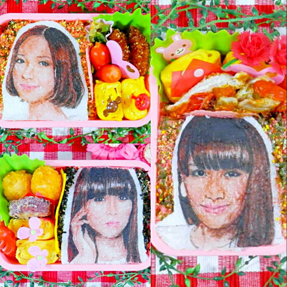 『Perfume』弁当 集合写真♪ 
 #オブラートアート|みんなのあねごさん