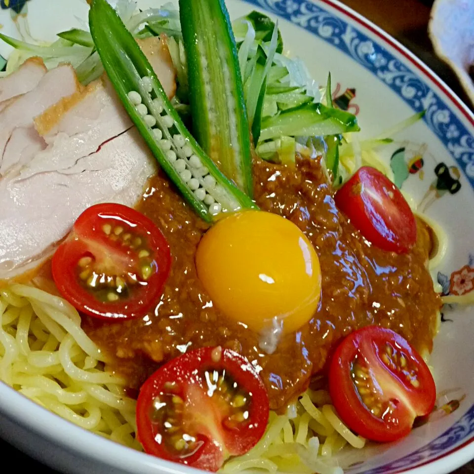 台湾まぜソバ風　冷やし麺|ふりるさん