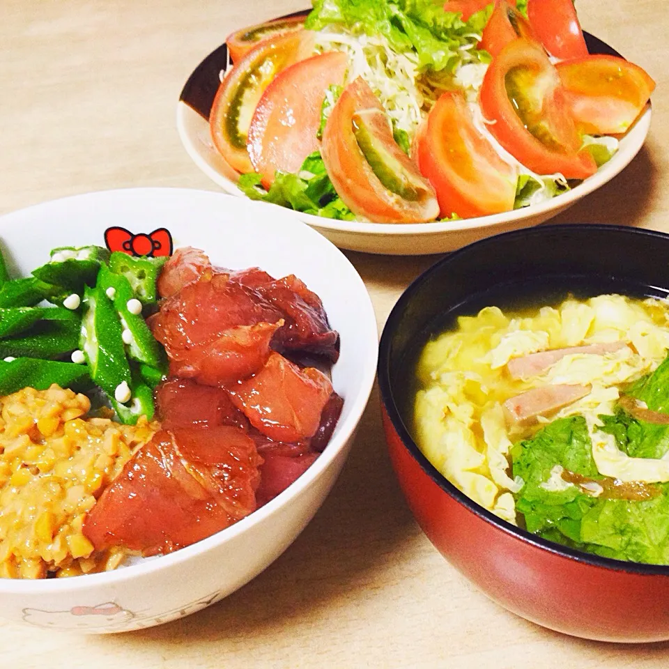 オクラまぐろ納豆丼|Mari Shimonishiさん