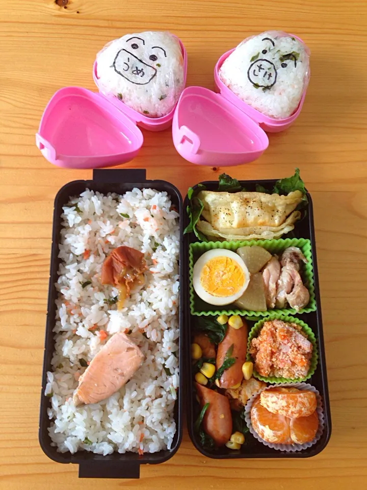 Snapdishの料理写真:6.15わかめごはん弁当|まゆさん