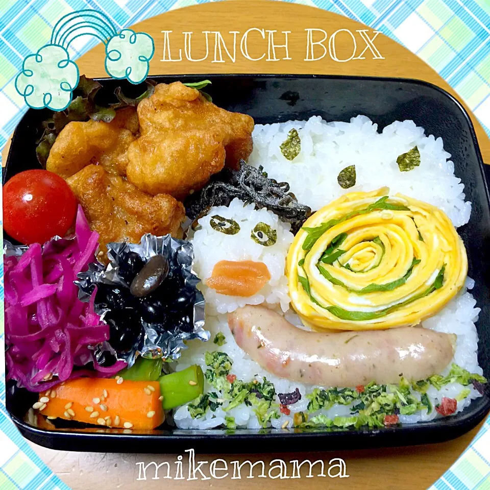 Snapdishの料理写真:息子弁当  でんでん君|miyukiさん