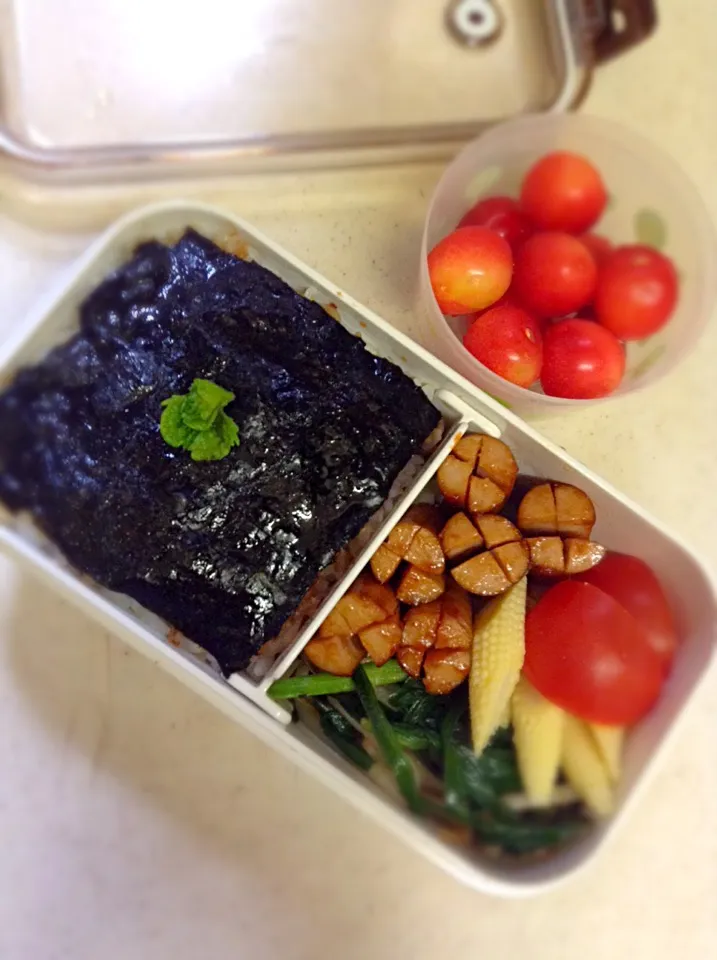 Today’s lunch box. nori-dandan bento.|hoppycowさん