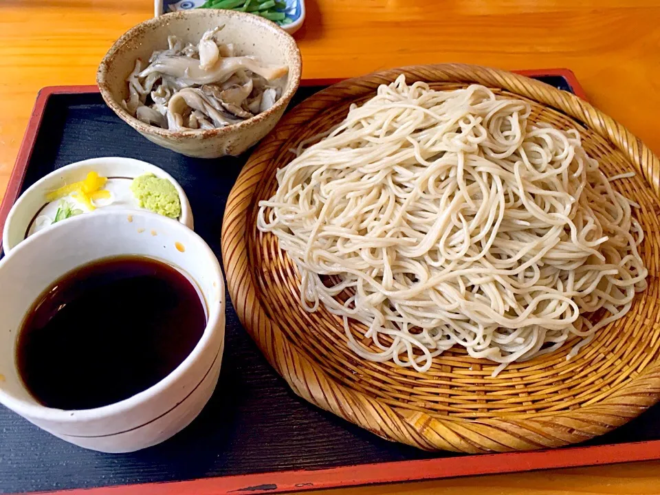 茹で舞茸そば|きょさん