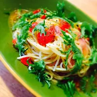 🌞暑い日に、オススメ
トマト生ハム冷製パスタ🍅🌱