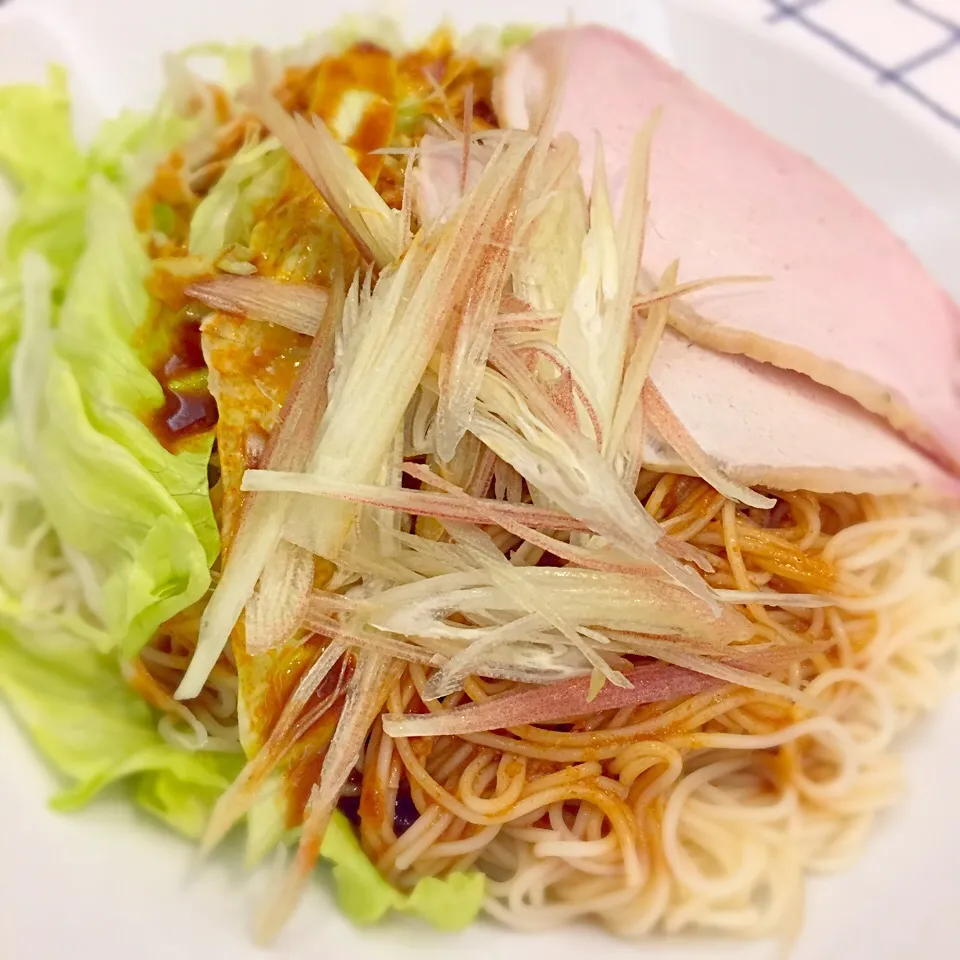 Snapdishの料理写真:辛い辛いビビン麺🌶|ヨッチャンさん