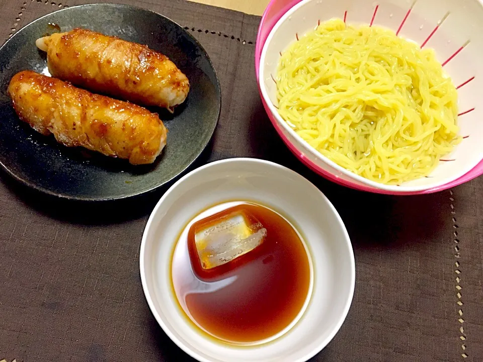 肉巻きおにぎり♡ざるラーメン|Kiyoka♡さん