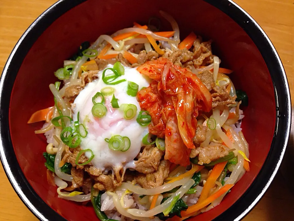 鳴子温泉の温泉たまごでビビンバ丼|Yu Yu mamaさん