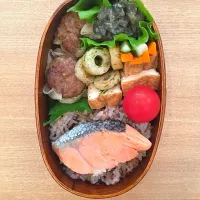 Snapdishの料理写真:シャケ弁当|Nobuko Serizawaさん