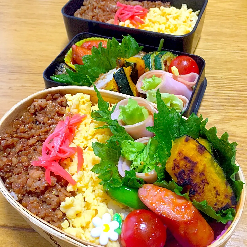 Snapdishの料理写真:今日のお弁当！2016.6.16
娘弁💕my弁💕|mayuさん