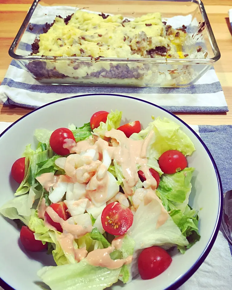 Hachis parmentier & Fresh salad|エイさん