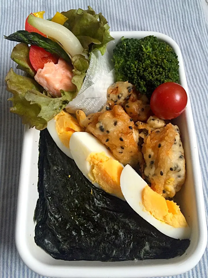 行ってらっしゃい！
時鮭のサラダ巻きにのり弁|tokotokoさん