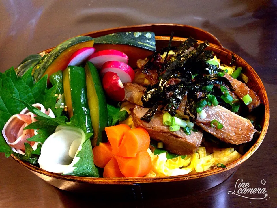 今日の私のお弁当🎵 豚肉でひつまぶし^_^|とんちんさん