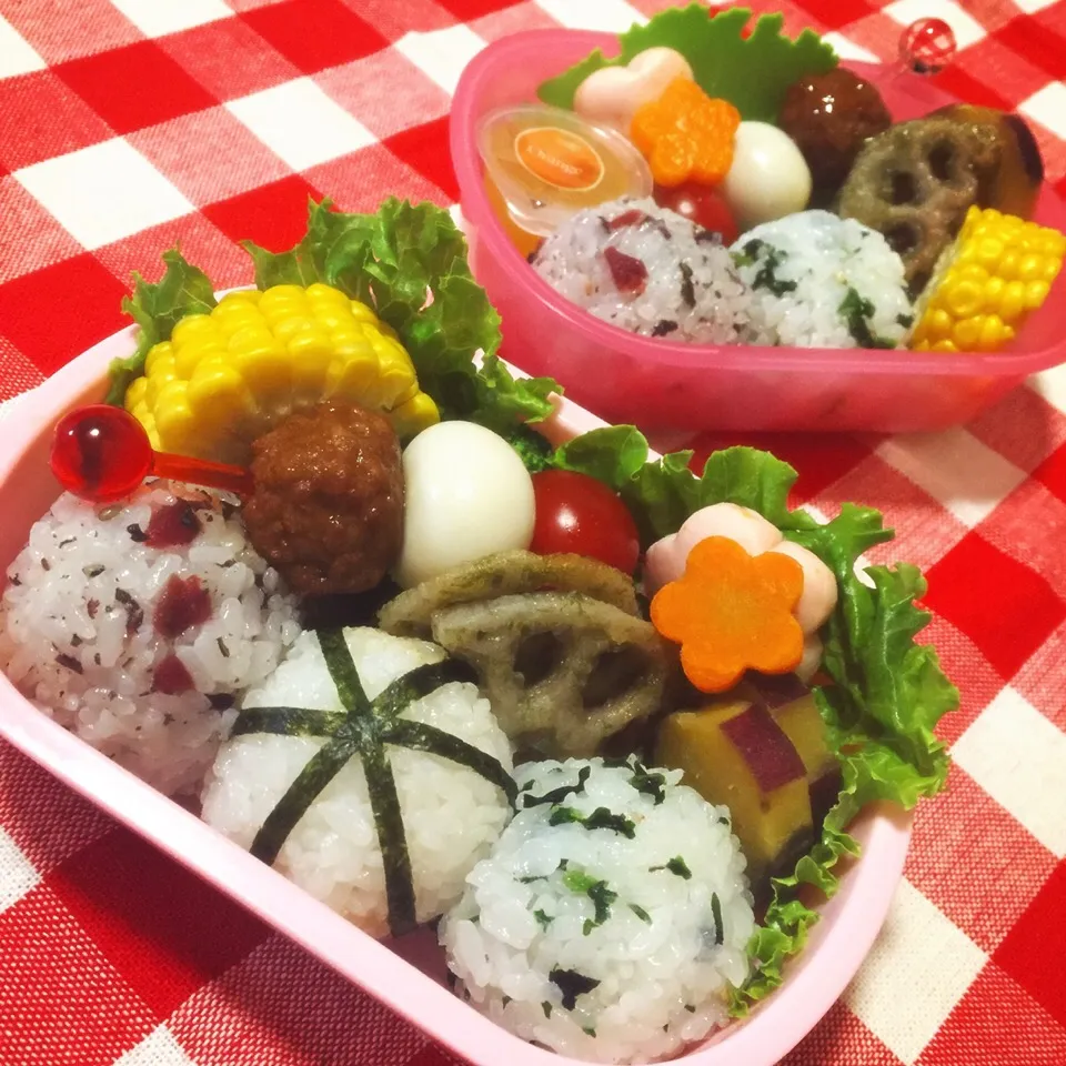 手毬三色おにぎり弁当🍙🍡|☃YUKIさん