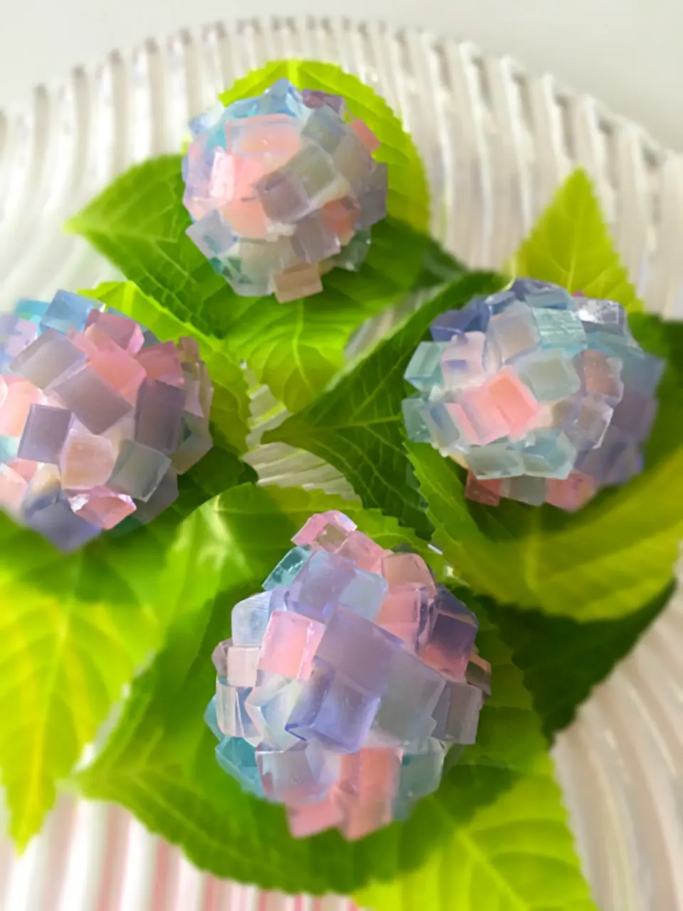 紫陽花の和菓子を作ってみました。|mayumi7321さん