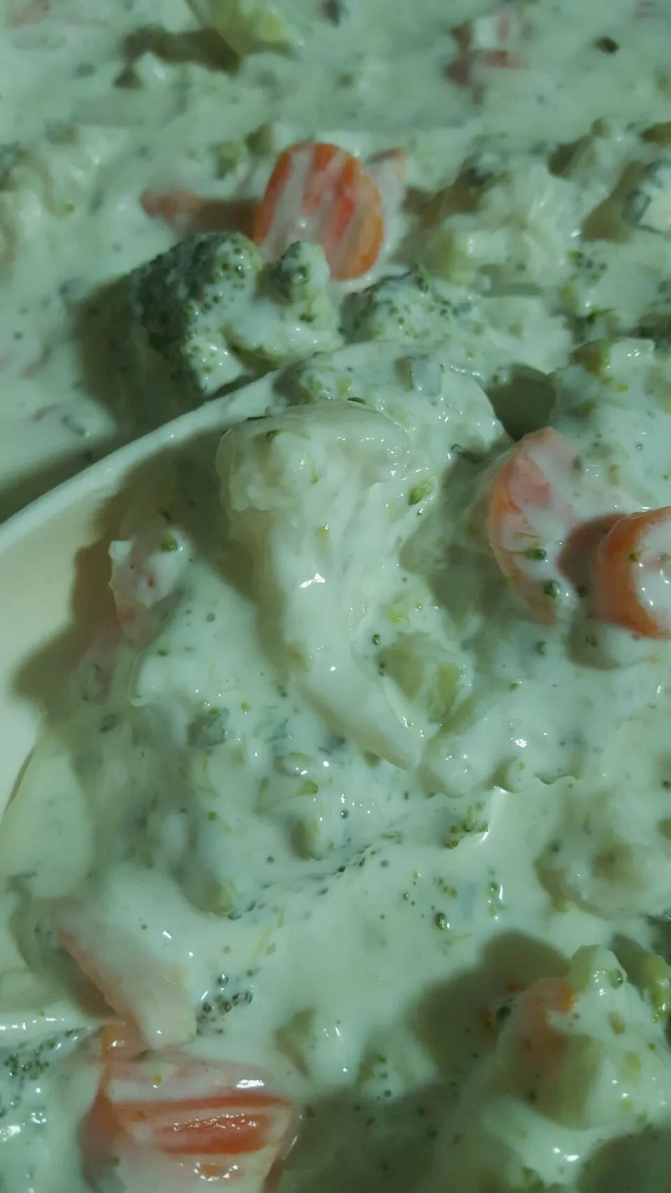 Cream Cheese and Chive Sauce over veggies|Thebluestbutterflyさん