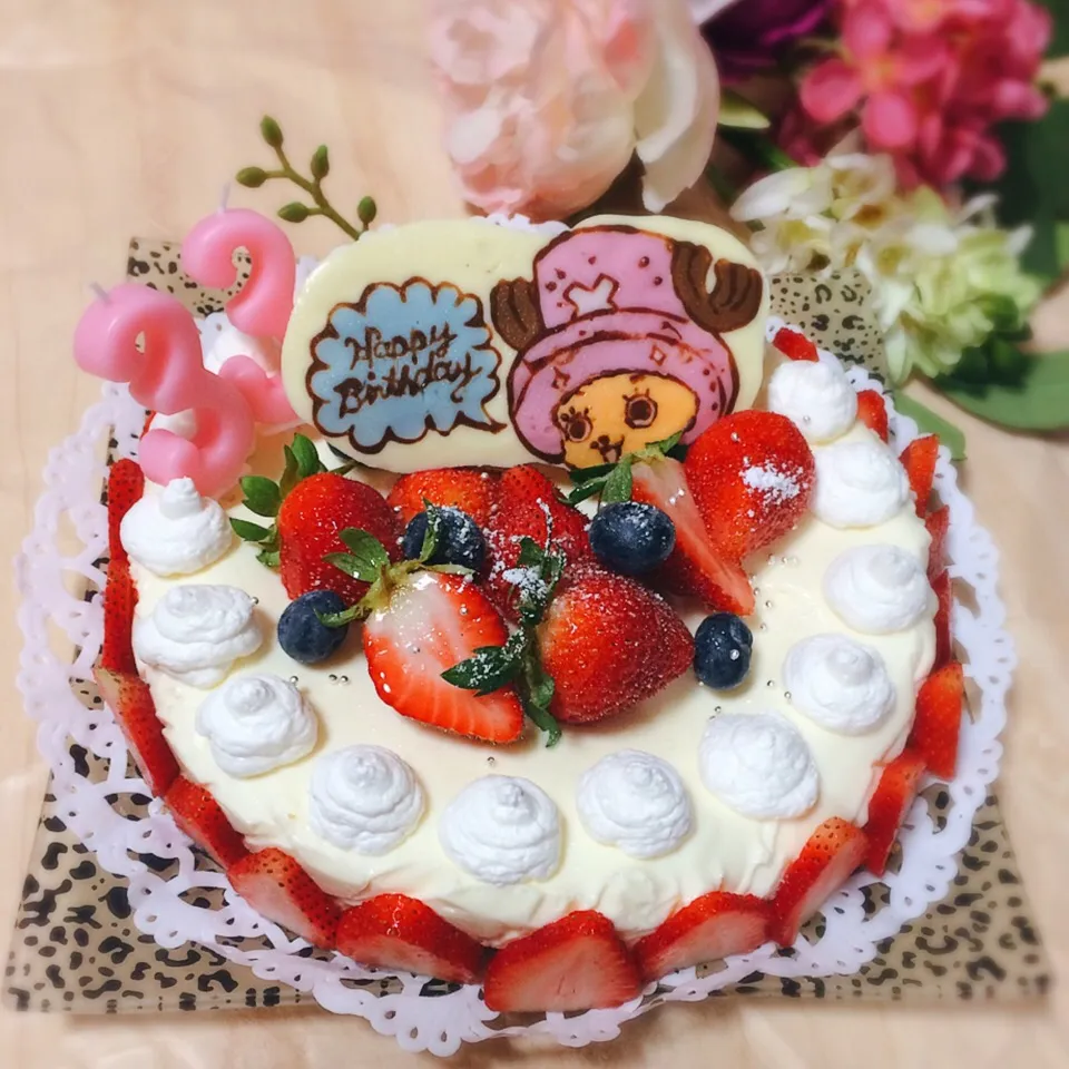 パパへ！お誕生日ケーキ♡|♡yuka♡さん