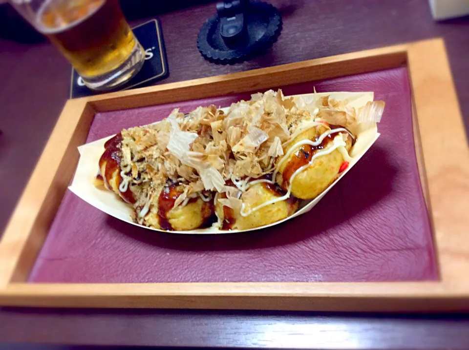 Snapdishの料理写真:町屋笑顔  激辛ソースのたこ焼き|Takeshi  Nagakiさん