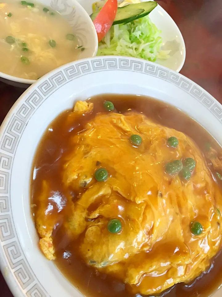 隆華園 天津丼・サラダスープ付き|たかさんさん