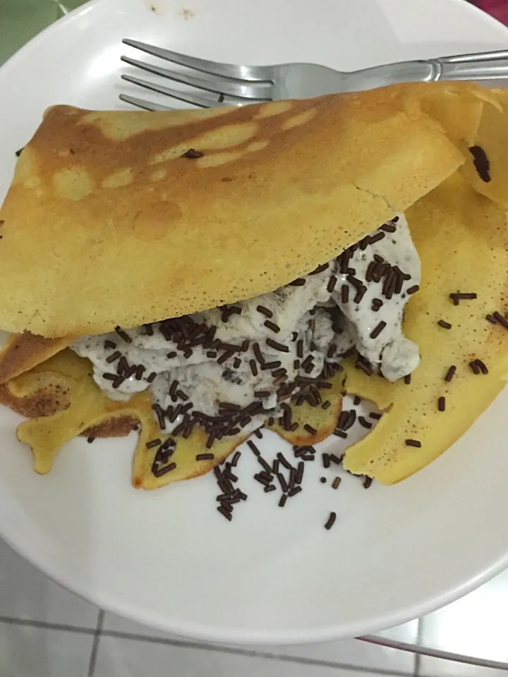 Choco Oreo ice cream crepes|Yenny Lieさん