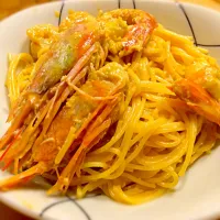 エビとほぐしカニのパスタ|pokudaさん