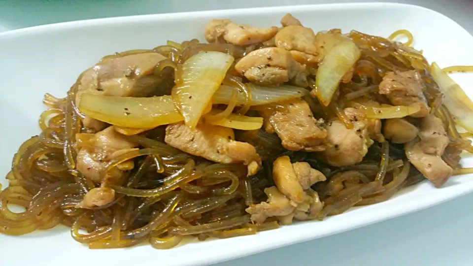 Black Pepper Chicken Japchae Simple dinner😀 Happy Father's  Day😜|🌷lynnlicious🌷さん