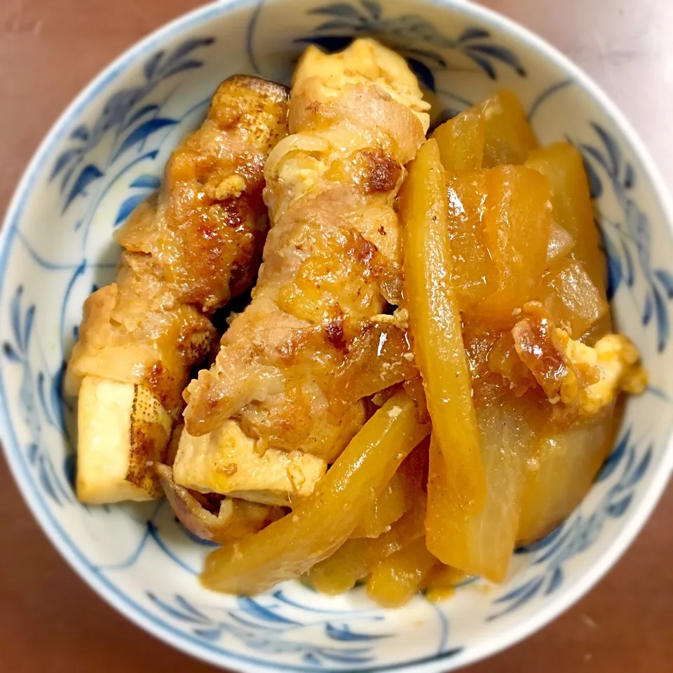 豆腐の豚バラ巻きと大根 Pork wrapped tofu with radish|Mama Kathi Dinerさん