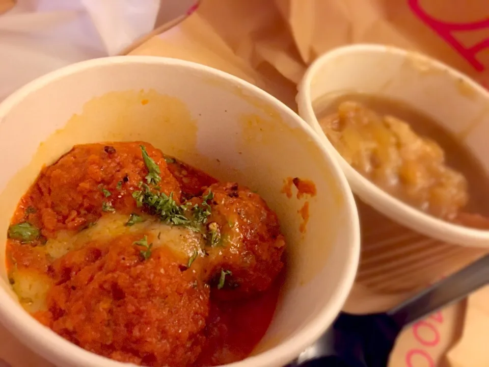 ミートボールとオニオングラタンスープ|chan mitsuさん