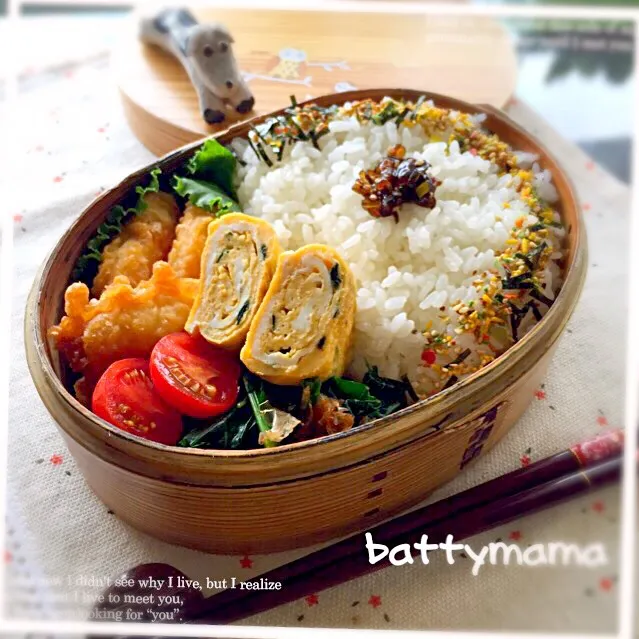 Snapdishの料理写真:ささみの天ぷら弁当～♡ #battymamaの節約しても美味しいお弁当|ばってぃーまま＠♪さん