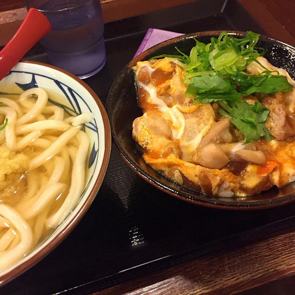 丸亀製麺の親子丼定食|純さん