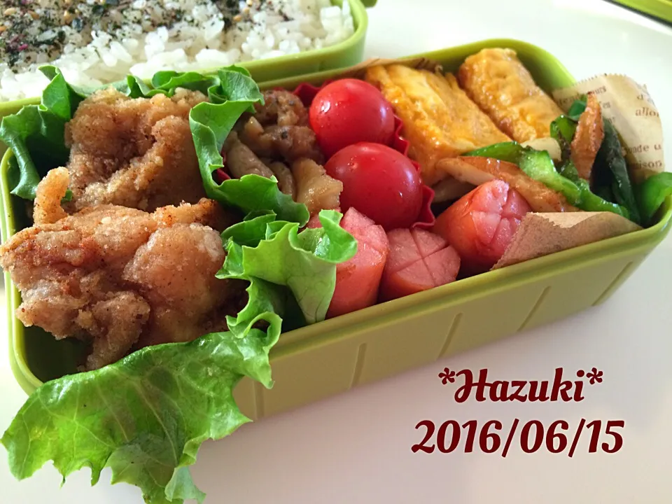 Snapdishの料理写真:6月15日(水) 高校生息子🍱🍱＆旦那🍱|Hazukiさん