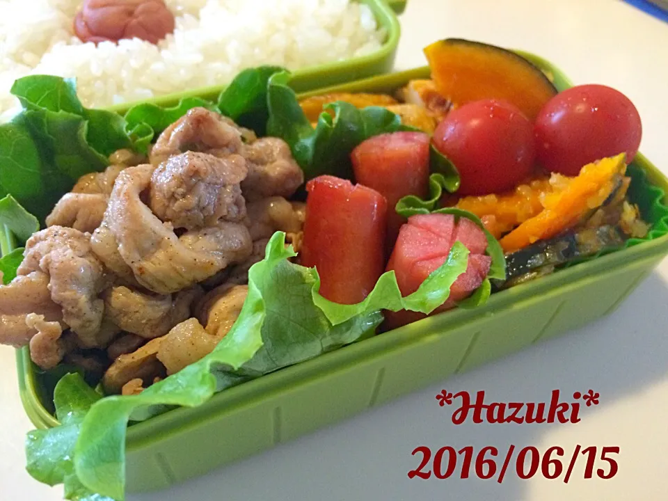 6月16日(木) 高校生息子🍱🍱＆旦那🍱|Hazukiさん