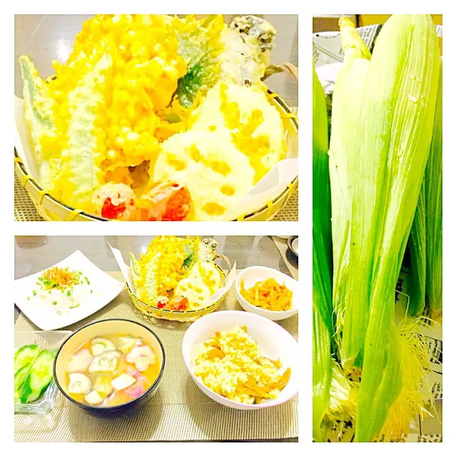 トウモロコシのかき揚げ
野菜天ぷら(^^)
炊き込みご飯
今日の晩御飯〜(^○^)|るみさん