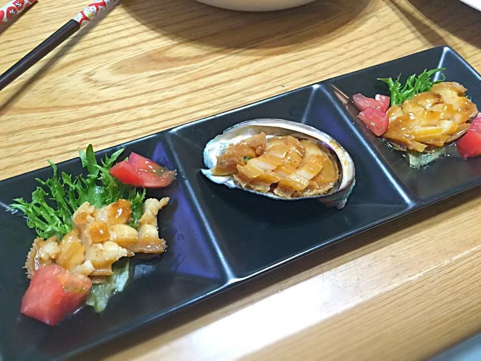 アワビの蒸し焼きバター醤油|くまおさん