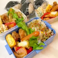 Snapdishの料理写真:今日のお兄ちゃん2人弁当〜と私も弁当〜✨|Sayakaさん