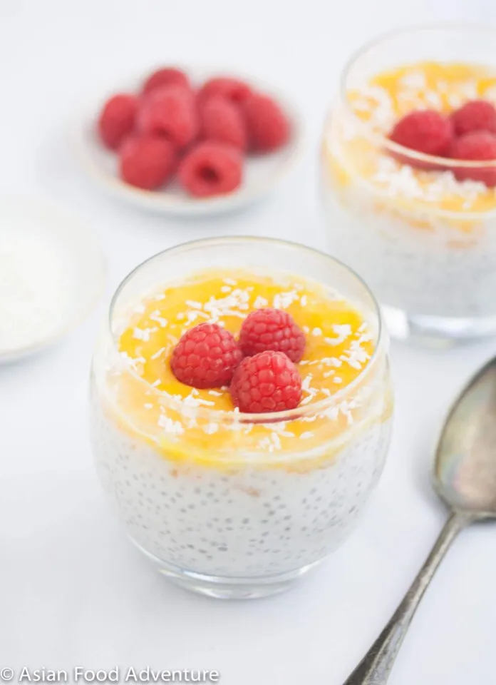 Snapdishの料理写真:Vietnamese Banana Coconut Pudding with Chia Seeds|Asianfoodadventureさん