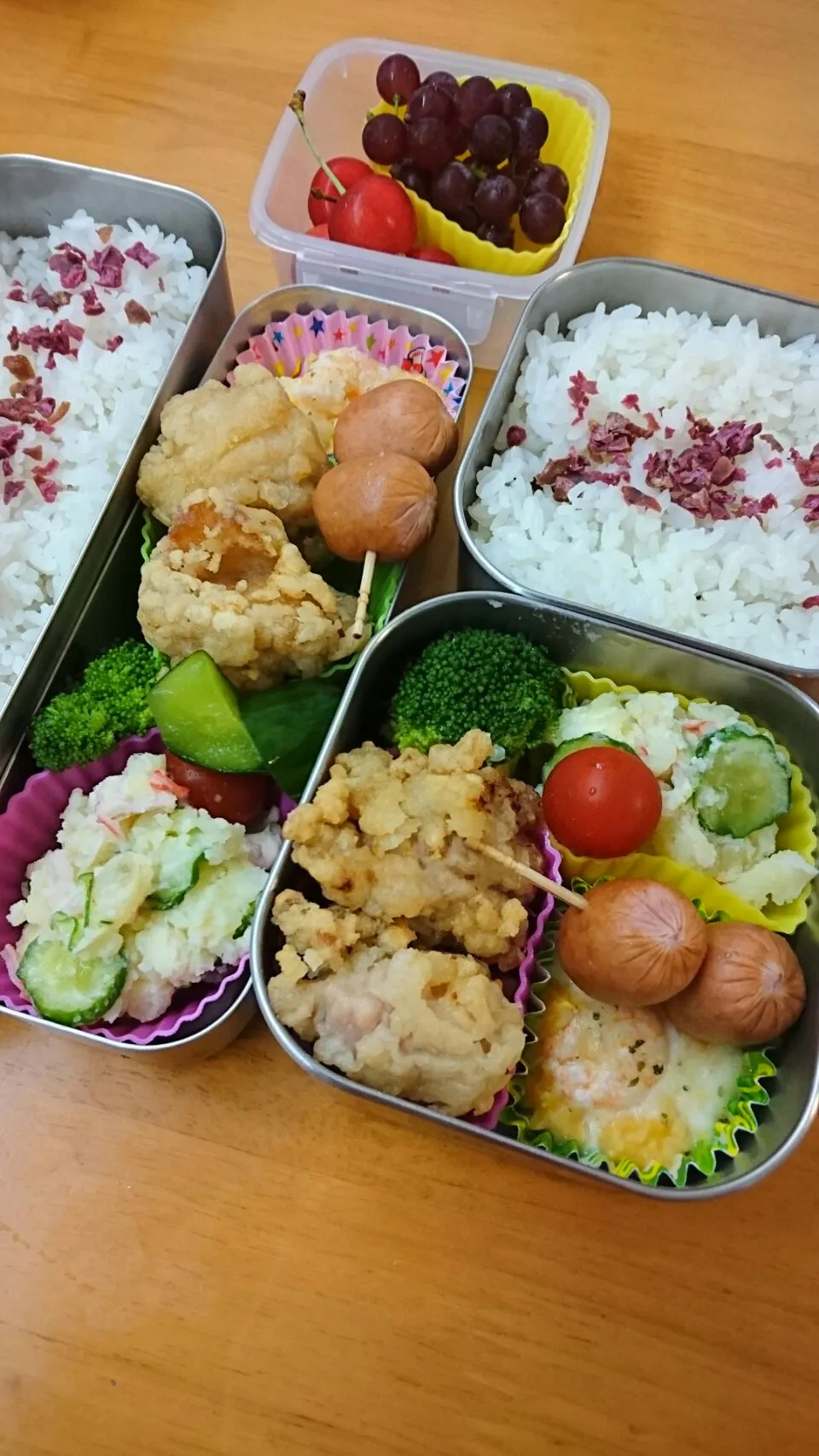 6月21日唐揚げ&ポテサラ弁当|あけみさん