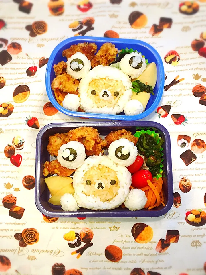 Snapdishの料理写真:かえるリラックマのお弁当☆|makoryuneさん