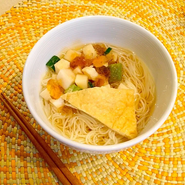 ネバネバ野菜のゼリー崩し麺|リンコさん