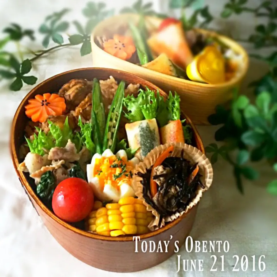 高校生息子弁当～☔今日は娘もお弁当～✨|まぁちゃんさん