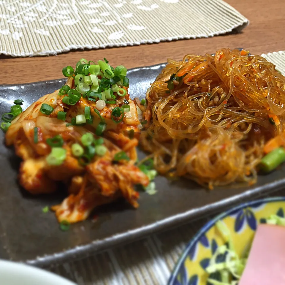 昨日の夕ごはん☆ピリ辛コンビ|あさこさん