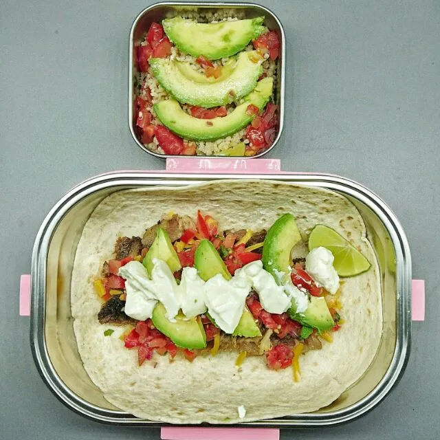 My daughter's bento today - Lamb Taco + Couscous salad.|suki chan duarteさん