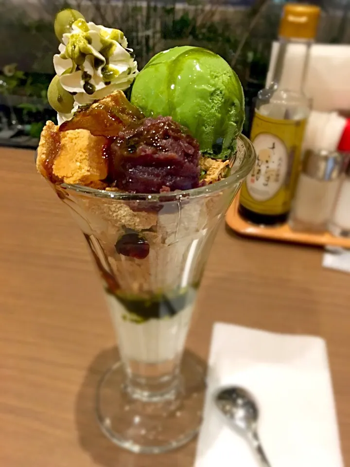 Snapdishの料理写真:わらび餅抹茶パフェー|Anned0201さん