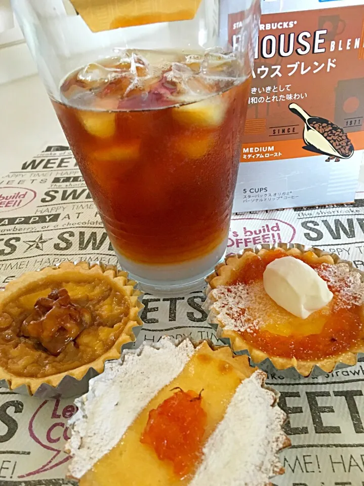 Snapdishの料理写真:オレンジ風味のチーズタルトでコーヒーブレイク|Hiroko Yokomizoさん