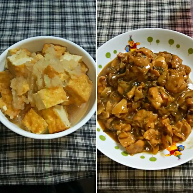 Snapdishの料理写真:鶏肉の柔らか焼き(片栗粉入れすぎて焼きにならんかった(;_;)) w
厚揚げのみぞれ煮|咲乃ままさん