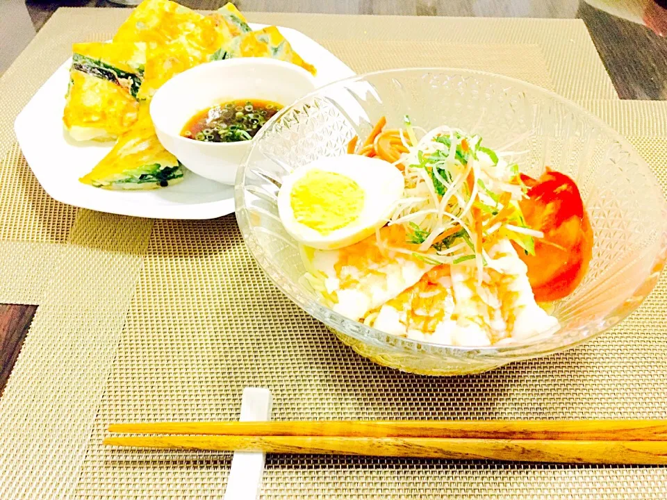 冷やし中華とチヂミ(^^)
今日の晩御飯^o^|るみさん