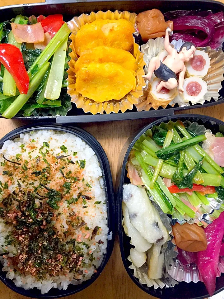 父が作る高校生弁当とばーさん弁当|鏡太郎さん