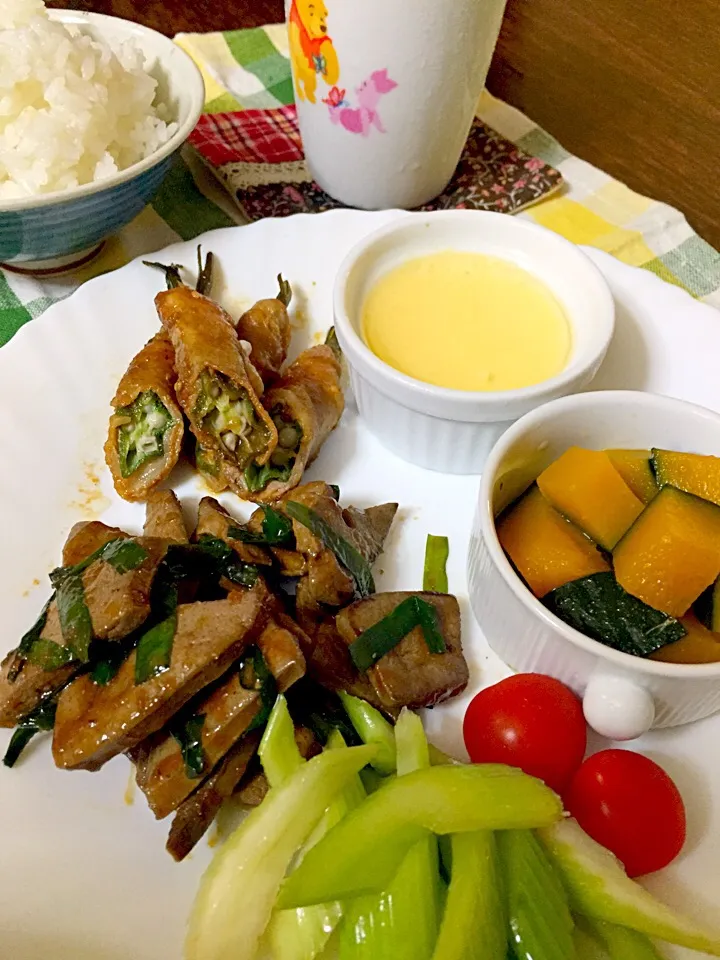 残り物のお昼ご飯🍀|まりんさん