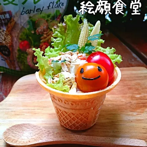 「大麦フレーク シリーズ」を使ってみたSnapdishの料理・レシピ写真:ポテトサラダに大麦フレークかけてみました