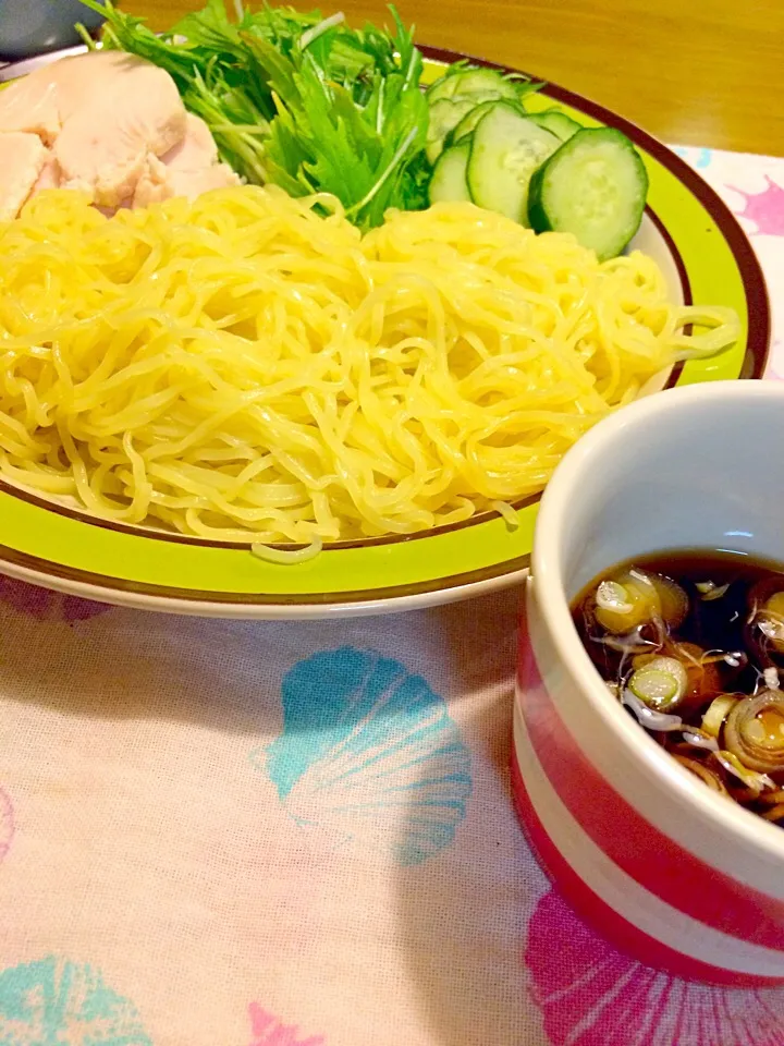 ざるつけ麺で夕食🍜|かずみさん